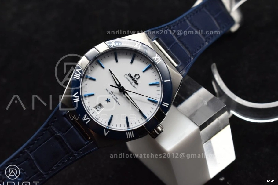 Gummy Blue VSF Best A8900 Constellation Blue White Edition 1:1 Strap Ceramic Super Clone on Dial SS 0517
